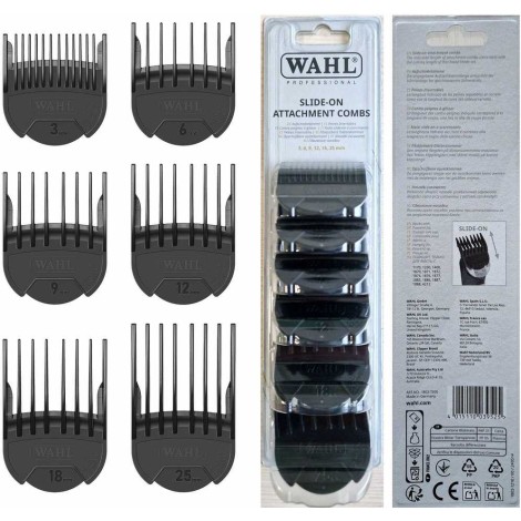 WAHL | Attachment Comb Set (3/6/9/12/18/25 mm), 6 pcs | 1802-7200