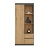 Topeshop RS-80 BILY ANTHRACITE/OAK ARTISAN office bookcase