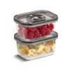 Caso | Glass Vacuum Containers with Plastic Lid (2 pcs) | VacuBoxx Eco-Duo S | Transparent