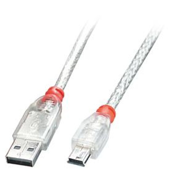 CABLE USB2 A TO MINI-B 2M/TRANSPARENT ...