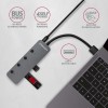 I/O USB HUB SWITCH 4PORT/0.2M HUE-MSA AXAGON