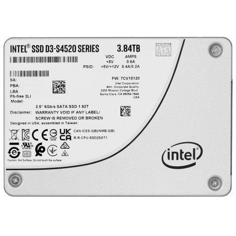 SSD Solidigm (Intel) S4520 3.84TB SATA 2.5" SSDSC2KB038TZ01 (DWPD up to 3)