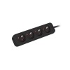 Power strip 1m 4x outlets for UPS system | PS0-04E-0100-IEC-BK | Sockets quantity 4