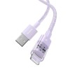 Baseus Gem USB to IP 2.4A fast charging cable 1 m Purple