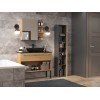 Topeshop NEL II ANT/ART bathroom storage cabinet Graphite, Oak