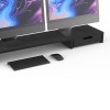 POUT EYES9 - All-in-one wireless charging & hub station for dual monitors, Maple Black