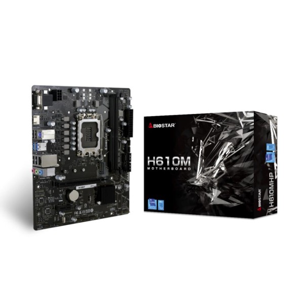 Mainboard|BIOSTAR|Intel H610|LGA1700|MicroATX|Memory DDR4|Memory slots 2|1xPCI-Express 3.0 ...