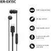 Sony IER‑EX15C USB‑C Wired Earbuds with Mic, Black | Sony