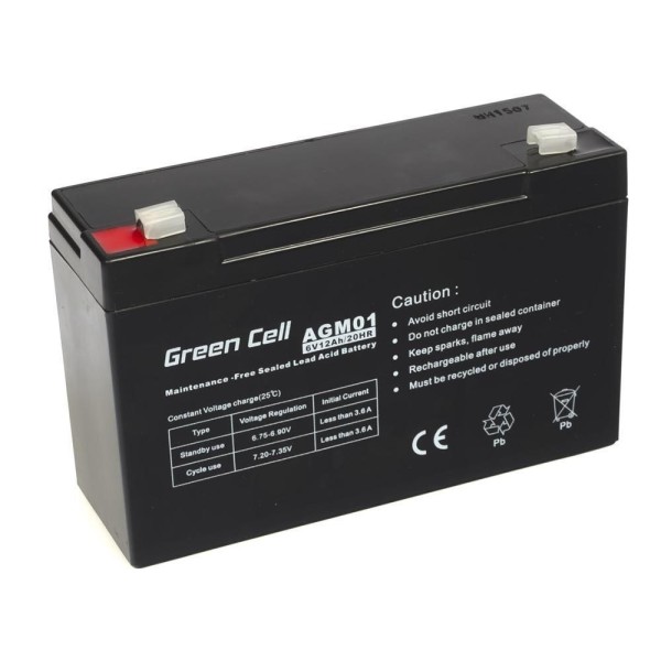 Green Cell AGM Battery 6V 12Ah ...