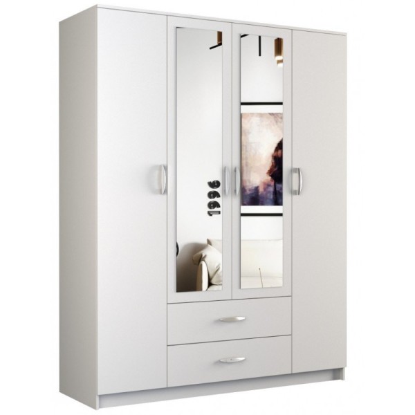 Topeshop ROMANA 160 BIEL bedroom wardrobe/closet ...