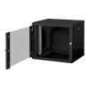 Digitus | Wall Mounting Cabinet | DN-19 09-U-SW | Black | IP protection class: IP20; Front door: Glass door, single opening; Cabinet type: Wall mounting cabinet; Equipment mounting depth min.-max.: 305-370 mm; Load capacity: 100 kg