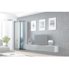 Cama Glass-case VIGO '180' 180/40/30 white/grey gloss