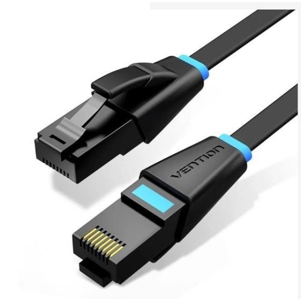 PATCH CABLE CAT.6 UTP FLAT/1M BLACK ...