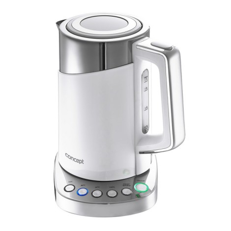 Concept RK3170 electric kettle 1.7 L 2200 W Stainless steel, White