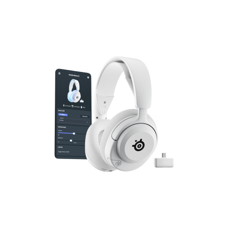 SteelSeries Gaming Headset | Arctis Nova 5P | Bluetooth | Over-ear | Microphone | Noise canceling | Wireless | White