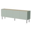 Cama FELLINI chest of drawers 200x40x70 olive + oiled oak top