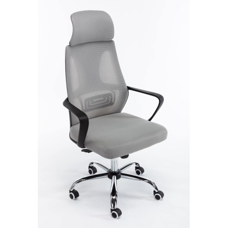 Topeshop FOTEL NIGEL SZARY office/computer chair Padded seat Mesh backrest