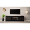 RTV GRANERO 200x56.7x35 black/black gloss cabinet