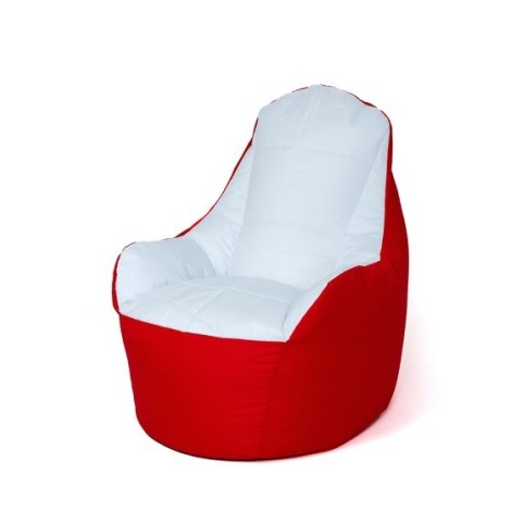 Sack Sako Boss pouffe red and white XXL 140 x 90 cm