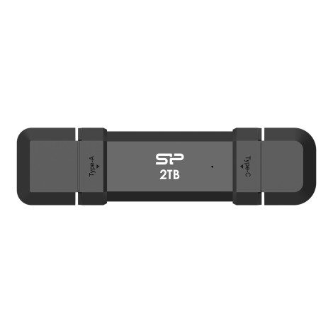 Silicon Power Portable External SSD | DS72 | 500 GB | USB Type-A/USB Type-C 3.2 Gen 2 | Black