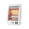 Adler | Heater | AD 7709 | Halogen Heater | 800 W | Number of power levels 2 | White