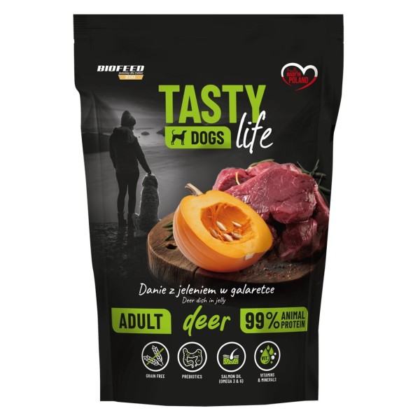 BIOFEED Tasty dog life jeleń 90% ...