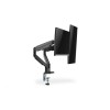 Digitus | Desk Mount | Universal Dual Monitor Mount with Gas Spring and Clamp Mount | Swivel, height adjustment, rotate | Black