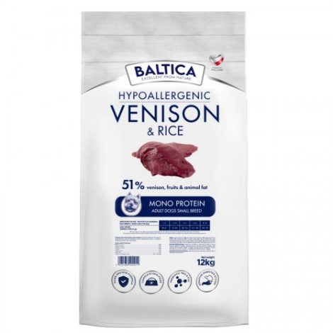 BALTICA NUTRACEUTIC Hypoallergenic Venison & rice XS / S 12kg