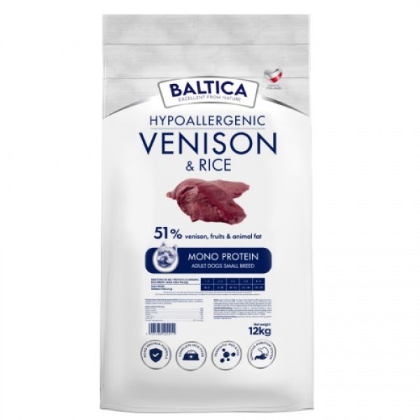BALTICA NUTRACEUTIC Hypoallergenic Venison & rice ...