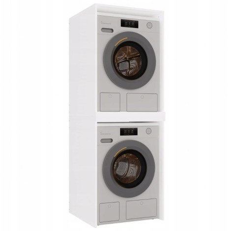 POLA TWIN WHITE WASHING MACHINE AND DRYER CABINET