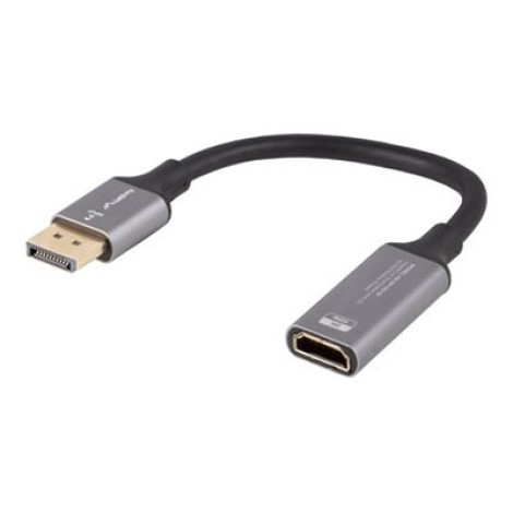 Lanberg Displayport (M)->HDMI(F) Adapter 8K on cable 20cm, Silver