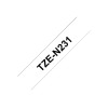 Brother TZe-N231 Labelling Tape Cassette – Black on White, 12mm wide, 8m long | Brother | Brother | 8 m | 1.2 x 800 cm
