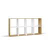 MALAX 2X4 ARTISAN/WHITE BOOKCASE