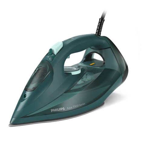 Philips | Iron | DST7050/70 | Steam Iron | 2800 W | Water tank capacity 300 ml | Continuous steam 50 g/min | Steam boost performance 250 g/min | Green