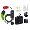Qoltec Mobile EV Car Charger Adjustable 2in1 Type2 | 11kW | CEE 5 PIN | Wi-fi| LCD | 3 phases | Portable | Wallbox | 5m