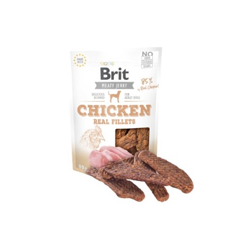 BRIT Meaty Jerky Chicken Fillets - dog treat - 80 g