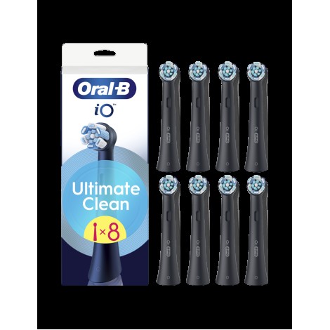 Oral-B Replaceable toothbrush heads | iO UltimateClean | Heads | For adults | Number of brush heads included 8 | Black
