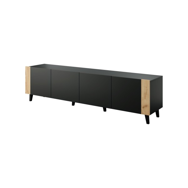 TV cabinet FARO 200x42x52 black matt ...