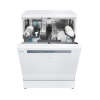 Candy Dishwasher | CF 5C4F0PW | Free standing | Width 59.7 cm | Number of place settings 15 | Number of programs 8 | Energy efficiency class C | Display | AquaStop function | White