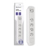 Qoltec 50282 surge protector White 4 AC outlet(s) 230 V 1.8 m