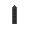Power strip 1m 4x outlets for UPS system | PS0-04E-0100-IEC-BK | Sockets quantity 4