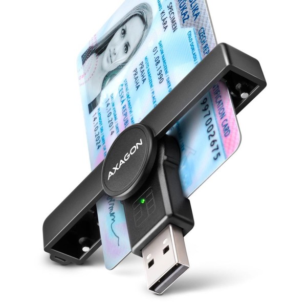 AXAGON Foldable pocket USB-A contact Smart/ID ...