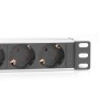 Digitus | 10” Socket Strip with Aluminum Profile, 4-way safety sockets | DN-95418