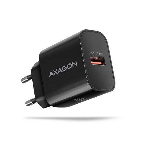 AXAGON ACU-QC18 Wall charger 18W, 1x port USB-A, QC3.0/AFC/Apple, black