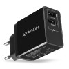 AXAGON ACU-DS16 Wall Charger, 2x 5V-2.2A + 1A, 16W, Black