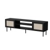 RTV cabinet JUTA 180x39.5x55.5 black + linol calabria