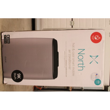 SALE OUT. Duux North Smart Mobile Airconditioner 9.000 BTU Extreme Silent, Light Gray/Black | Duux | Smart Mobile Airconditioner | North | Number of speeds 3 | Heat function | Light Gray/Black | DAMAGED PACKAGING