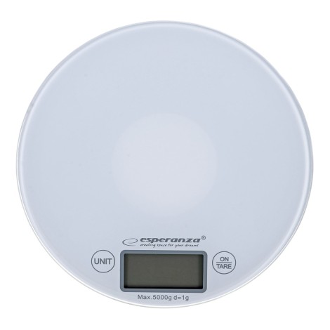 Esperanza EKS003W Electronic Kitchen Scale White Round