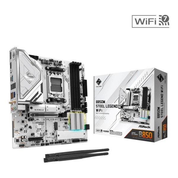 Mainboard|ASROCK|AMD B850|SAM5|Micro-ATX|Memory DDR5|Memory slots 4|4xPCI-Express 4.0 ...