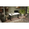 Desk with electric height adjustment MOON LONG 150x80x72-120 black/white